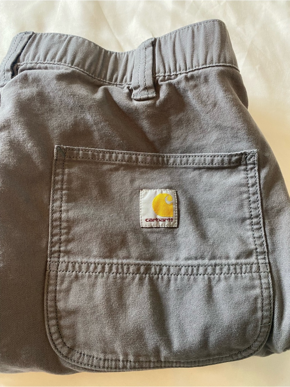 Carhartt Men's Size 34 Gray Canvas Utility Shorts Newer Style Softer Material